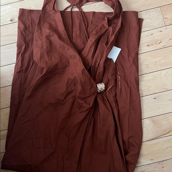 Zara Brown Backless Halter Dress - Picture 13 of 13